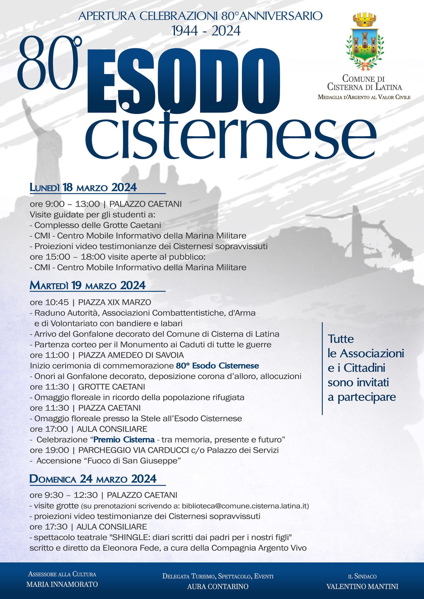 80 Esodo cisternese - locandina con programma