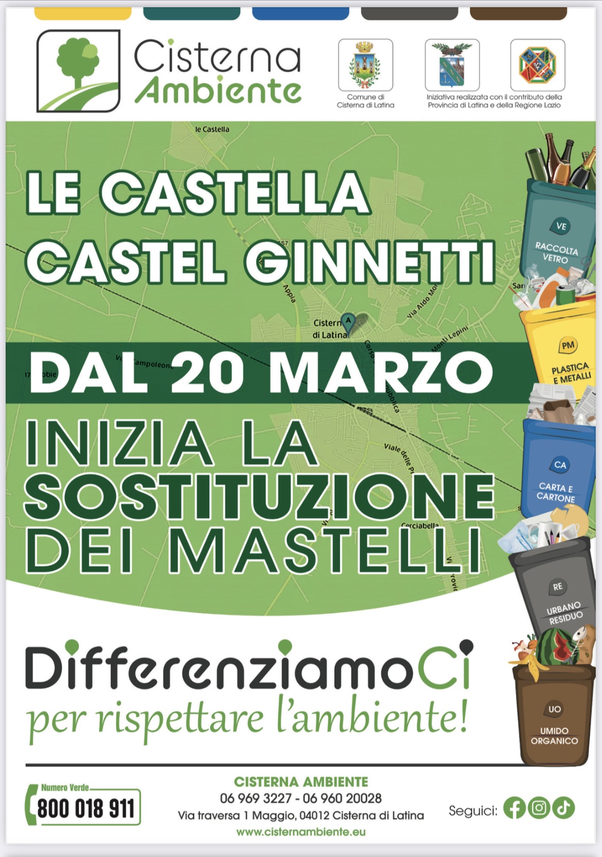 Nuova differenziata porta a porta Le Castella e Castel Ginnetti