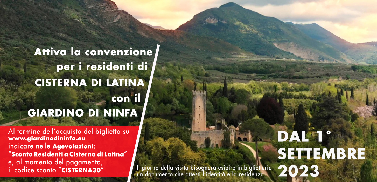 Attiva convenzione con Giardino di Ninfa