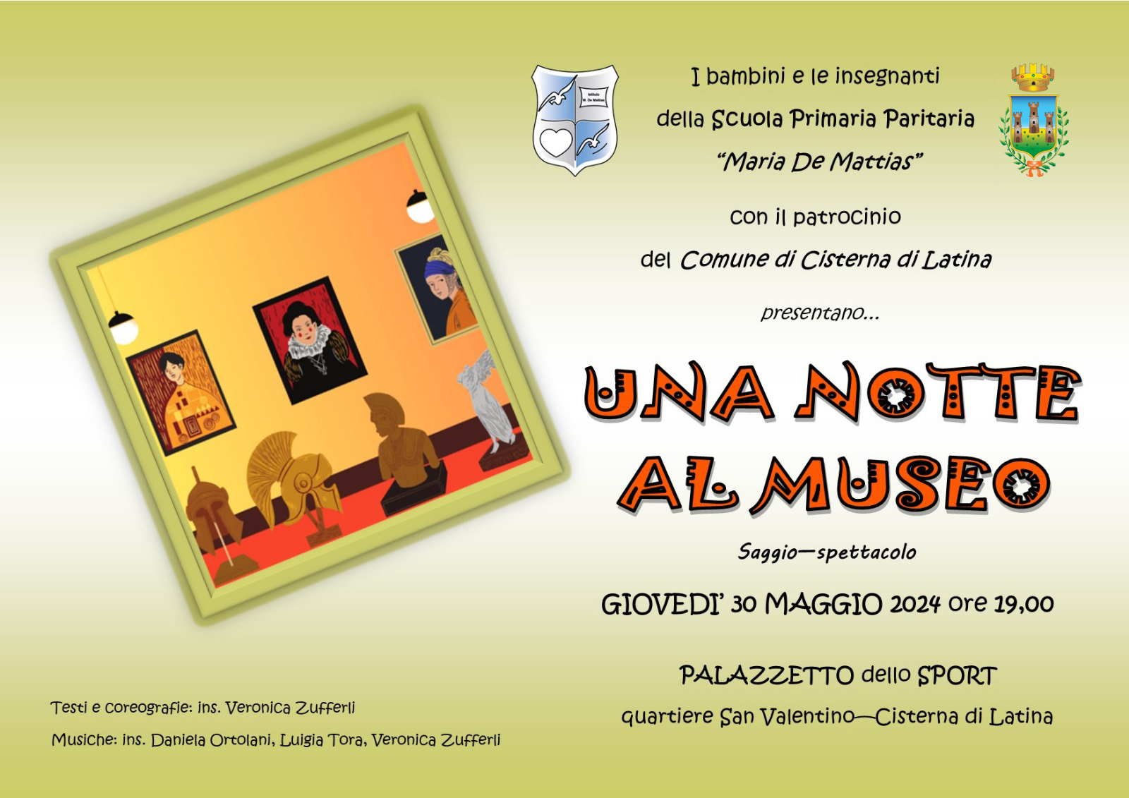 Locandina "Una notte al museo" Scuola De Mattias