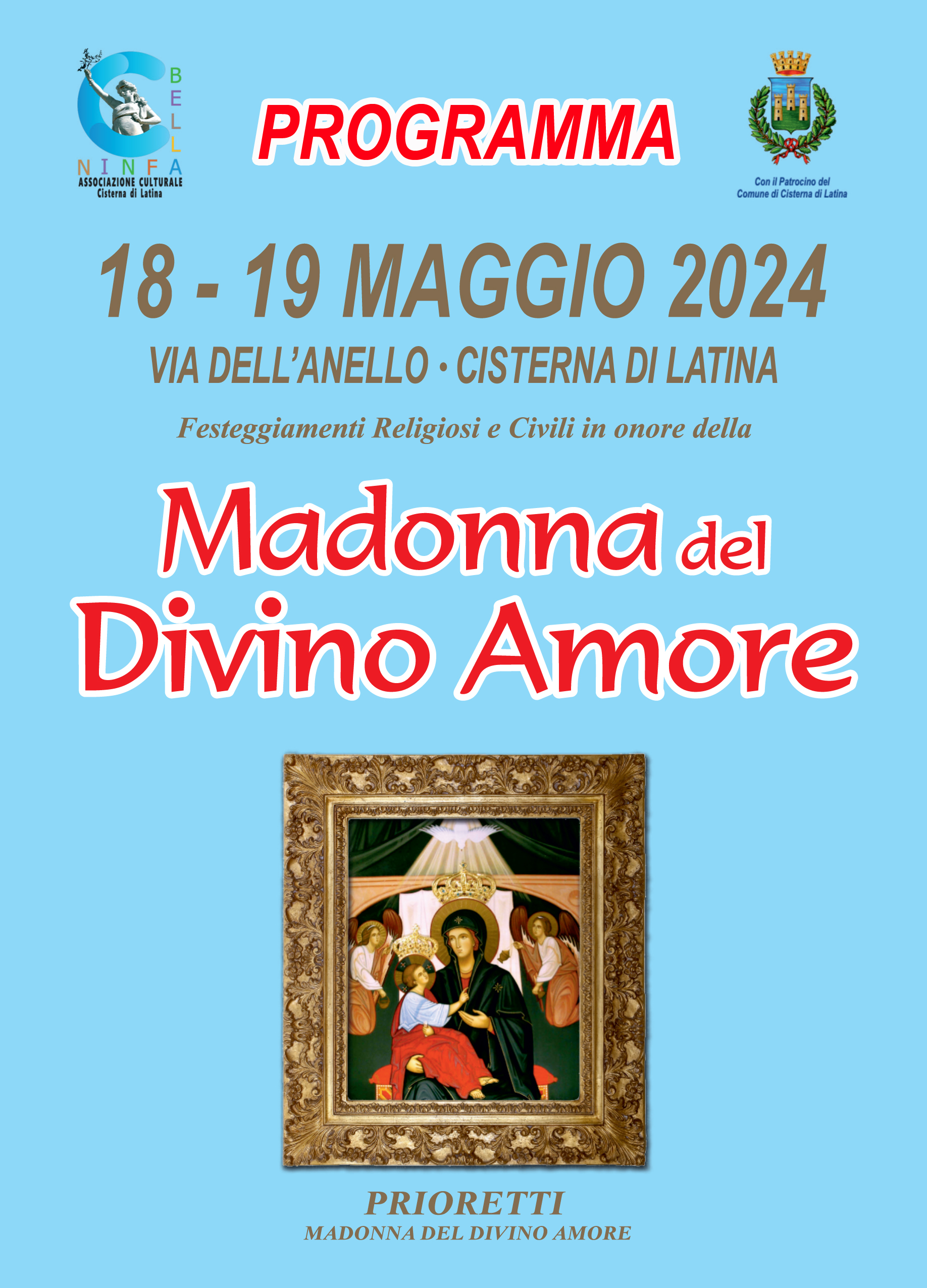 Festeggiamenti per la Madonna del Divino Amore 2024