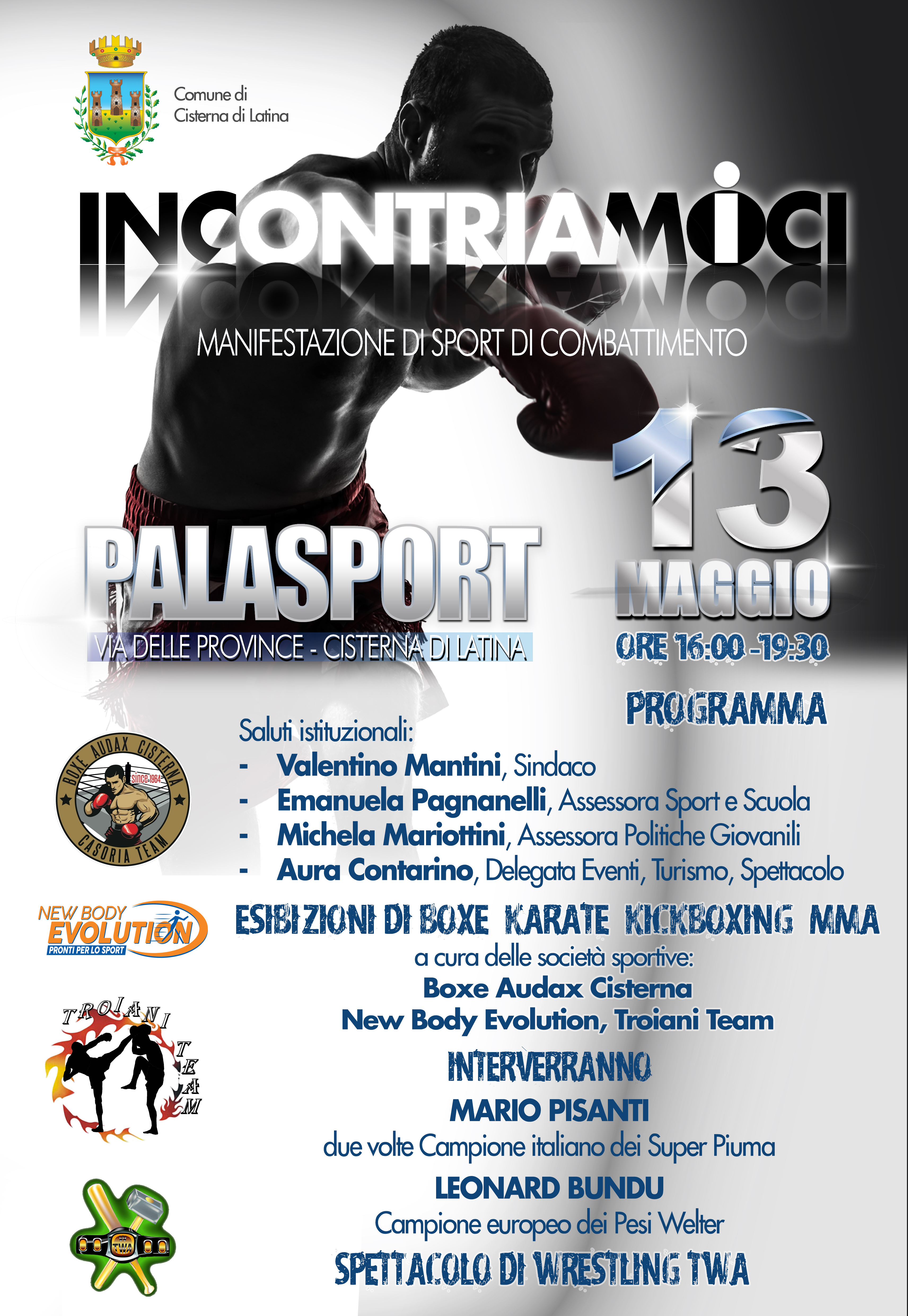 locandina INCONTRIAMOCI kermesse di sport di combattimento