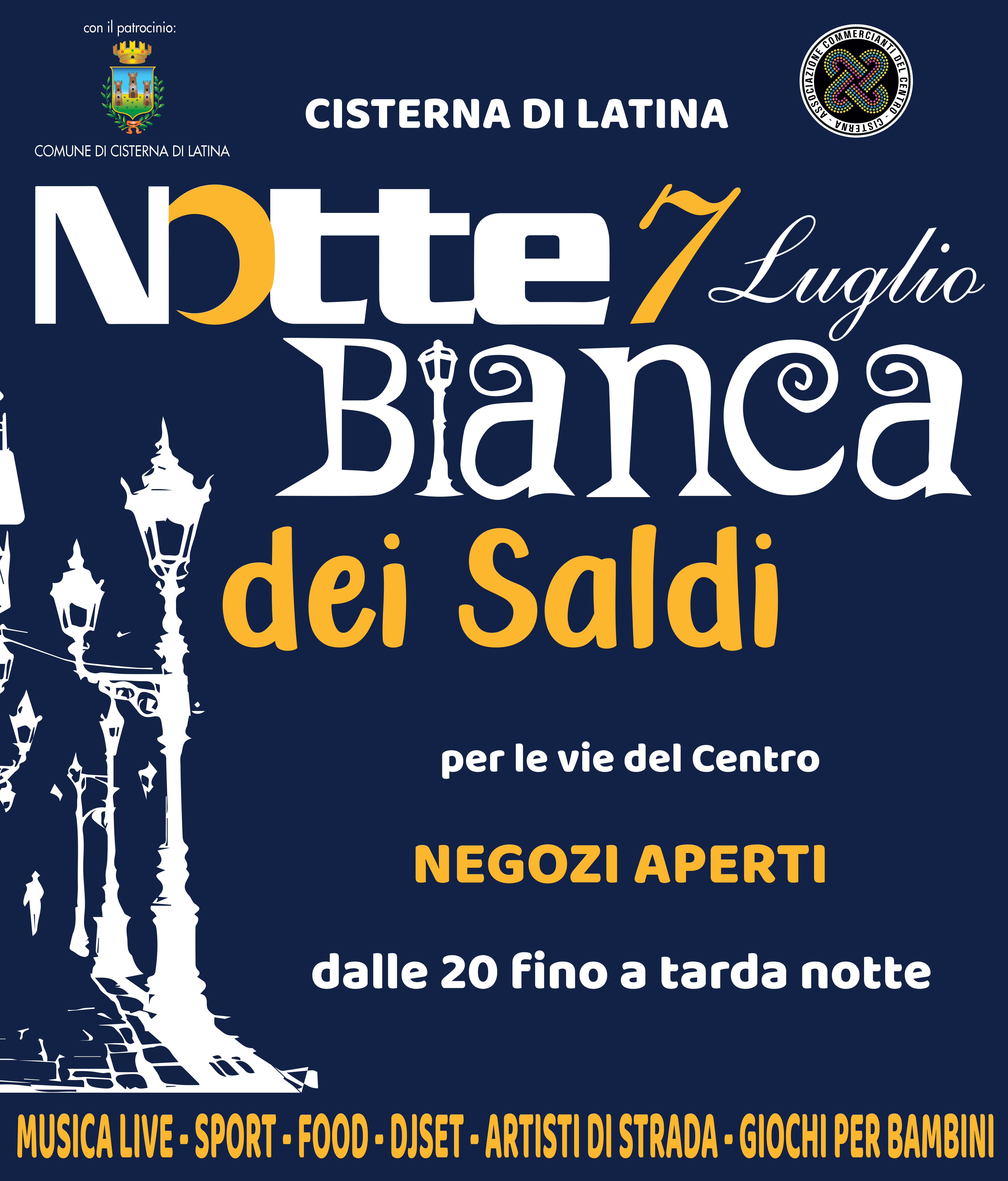 Locandina Notte Bianca del 7 luglio 2024