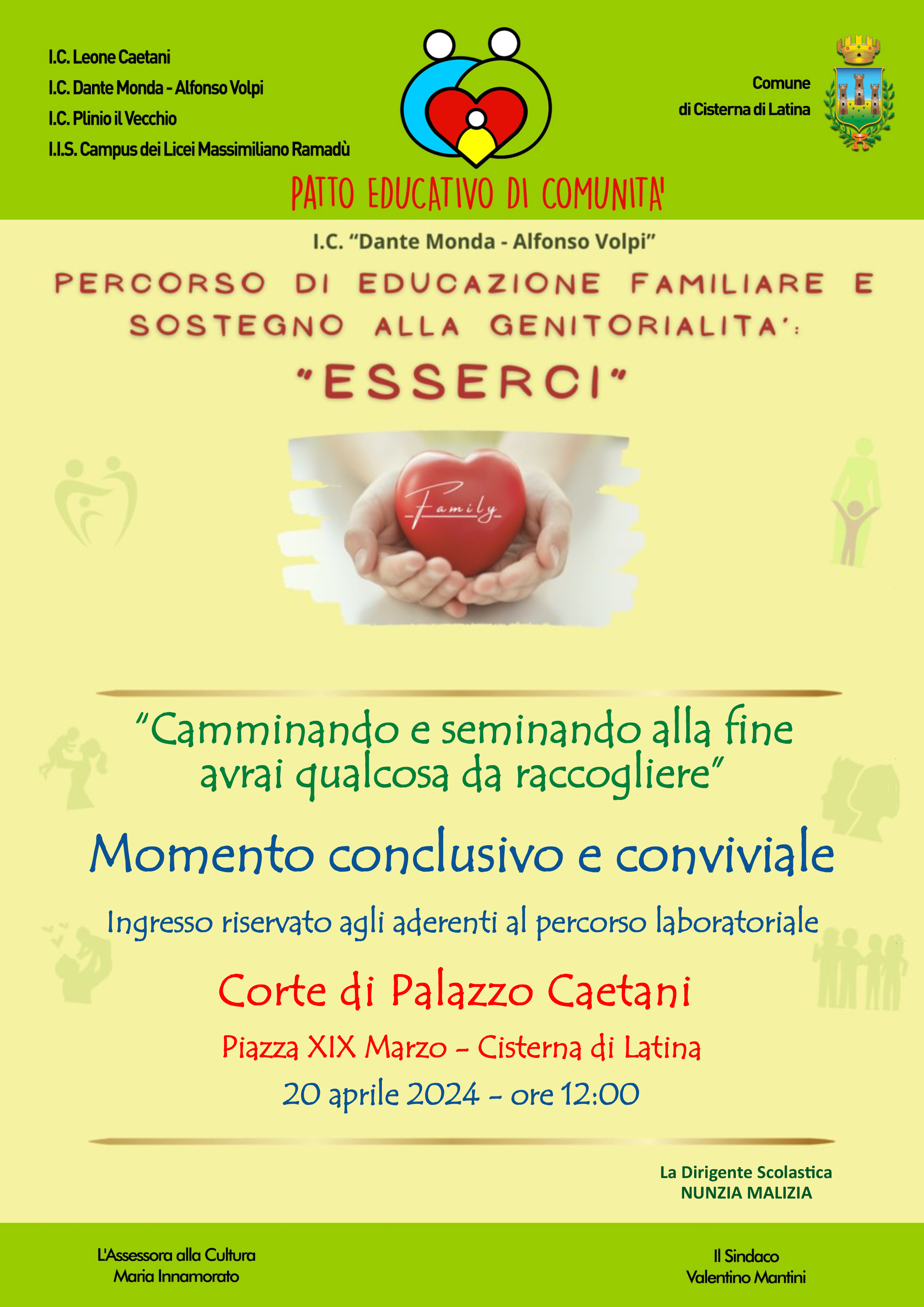 Patto Educativo - progetto Esserci I.C. Monda-Volpi