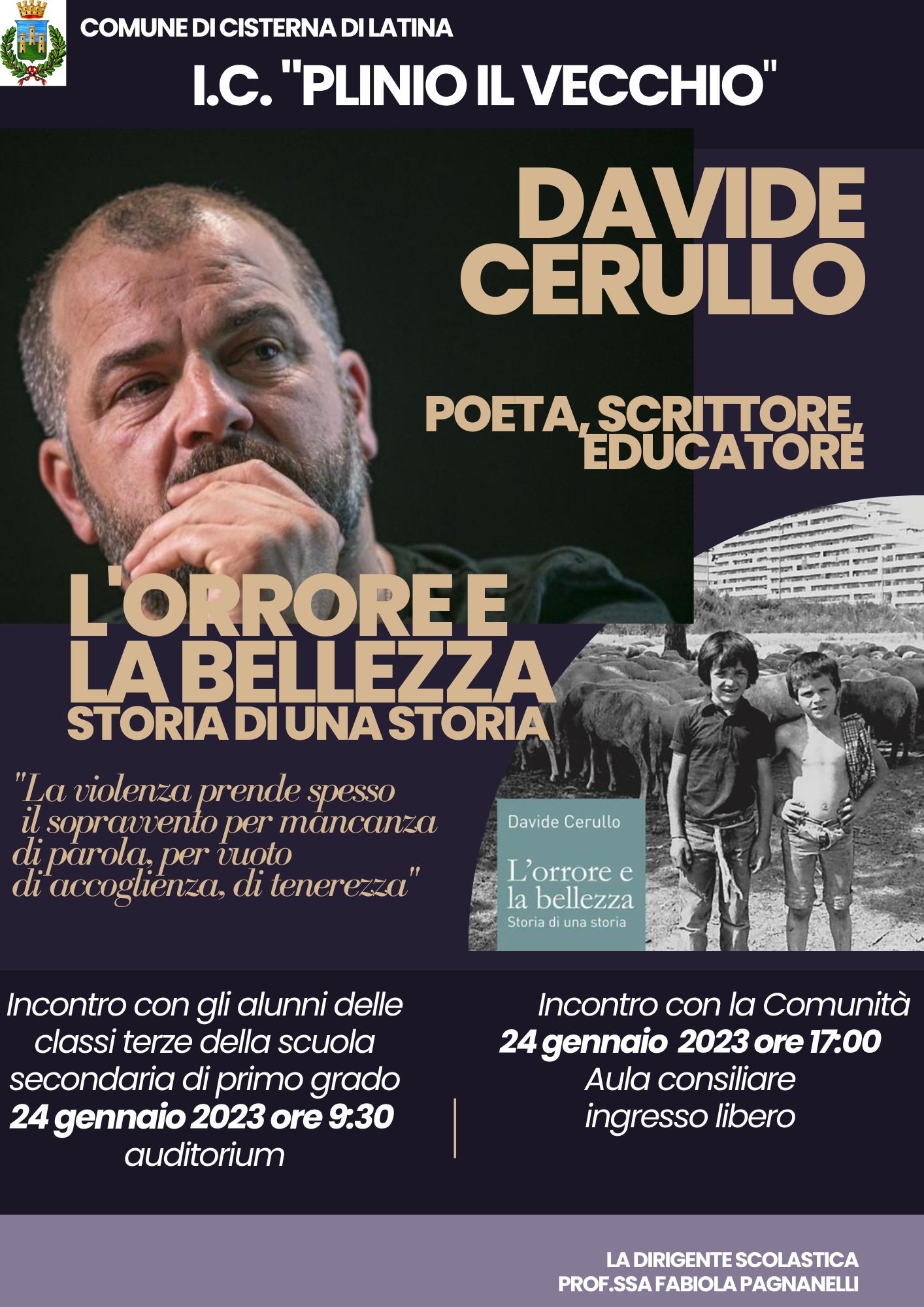 Locandina incontro con Davide Cerullo