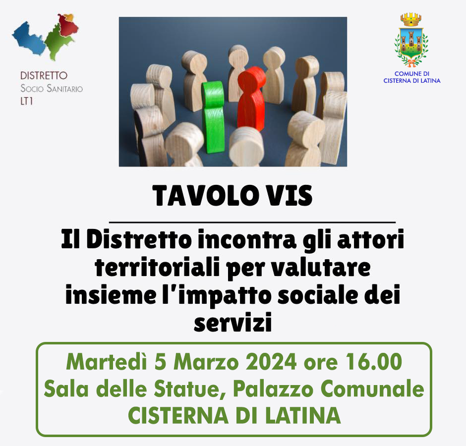 Tavolo Impatto Sociale - locandina incontro a Cisterna